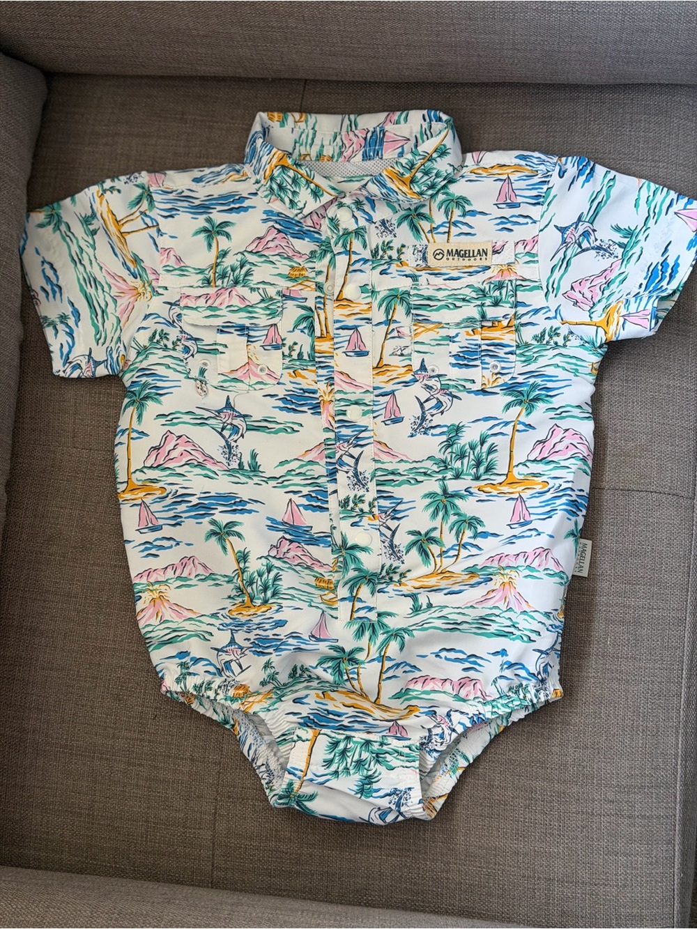 Magellan Kids Tropical Print One-Piece in Multicolor